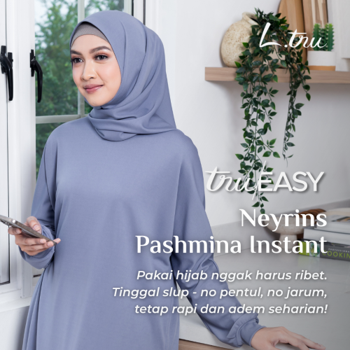 Pashmina Instan Neyrins Pashmina Instan Kaos Oval truEasy