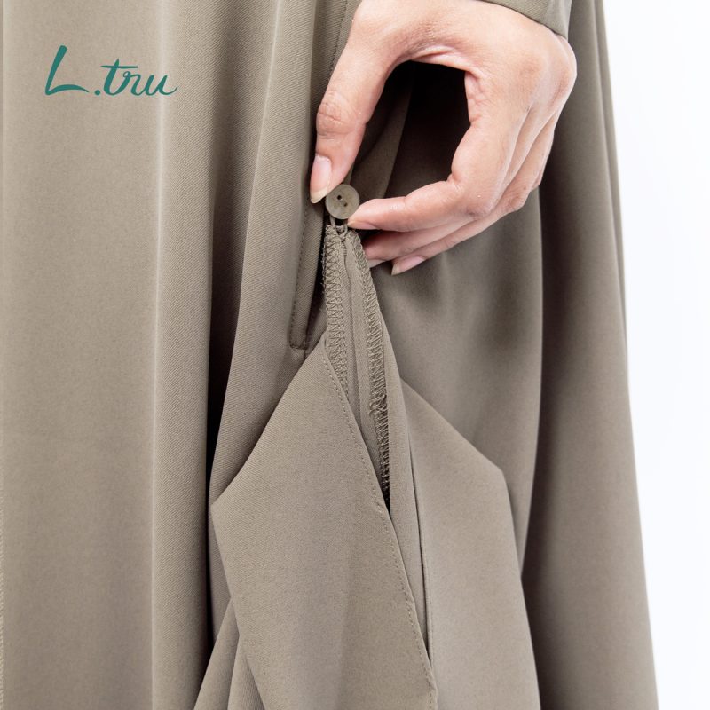 Sleek-Dress-Cofee-Milk-e L.tru - Set Sleek Gamis Premium anti UV