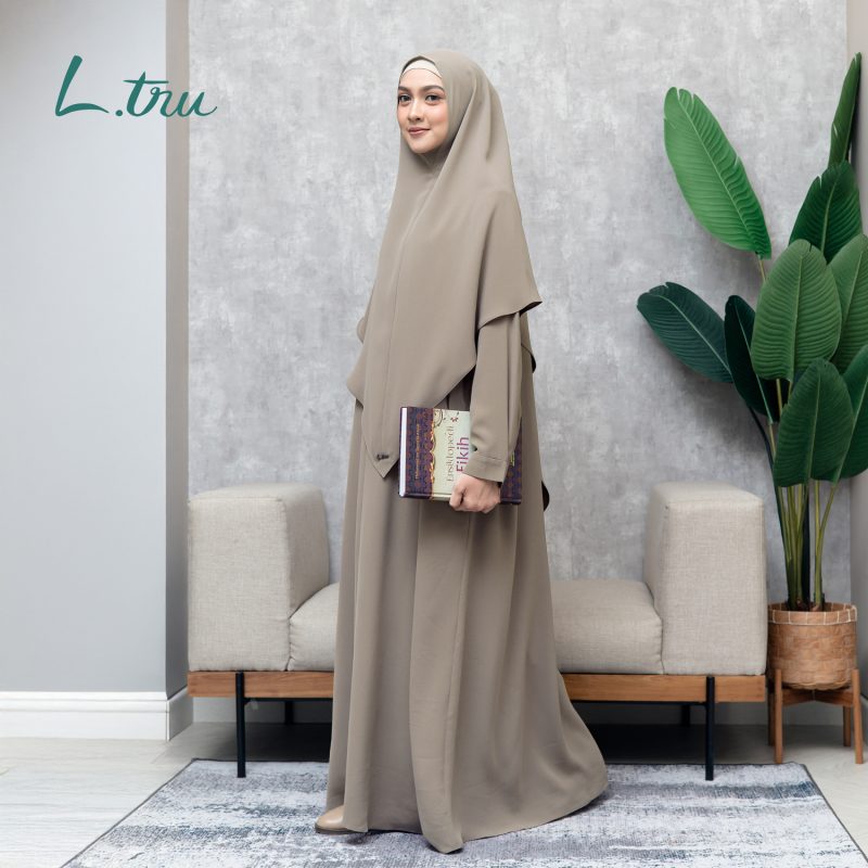 Sleek-Dress-Coffee-Milk-2 Sleek dress, gamis anti UV
