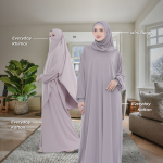 Set Kaftan Khimar Kaos Premium