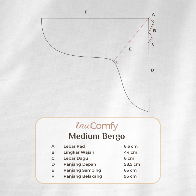 L.tru - Bergo Dagu Medium | Bergo Daily truComfy