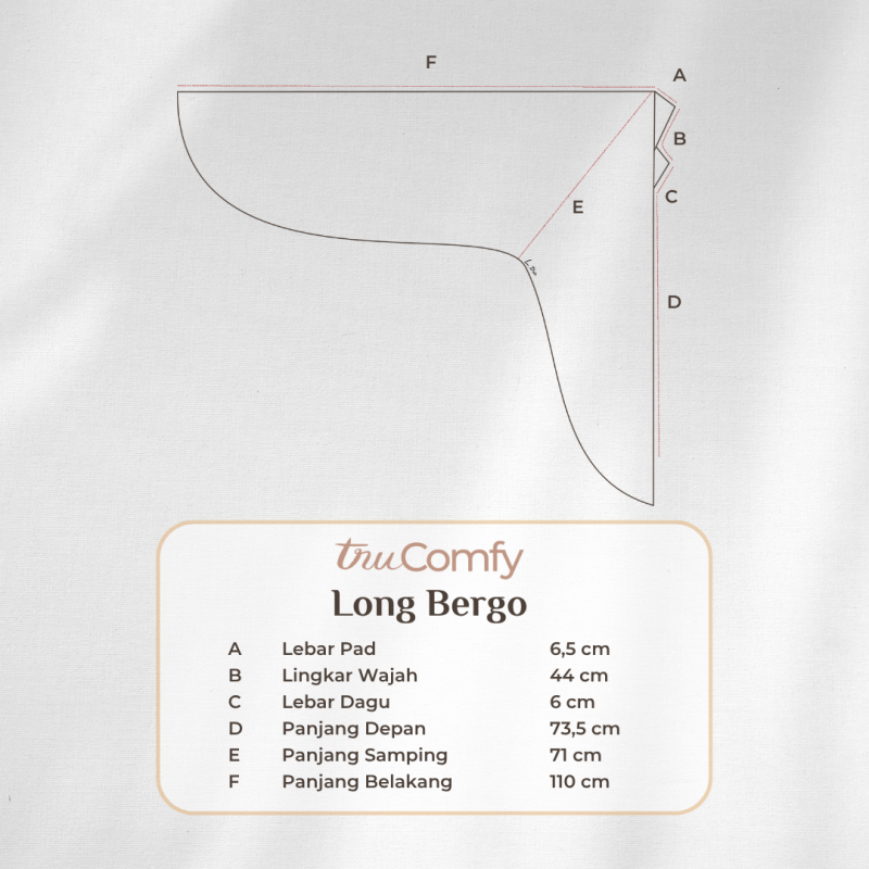 L.tru - Bergo Dagu Long | Jilbab Instan Strecth | Bergo Strechy Daily Long