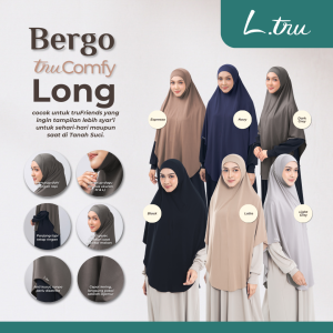 L.tru – Bergo Dagu Long | Jilbab Instan Strecth | Bergo Strechy Daily Long
