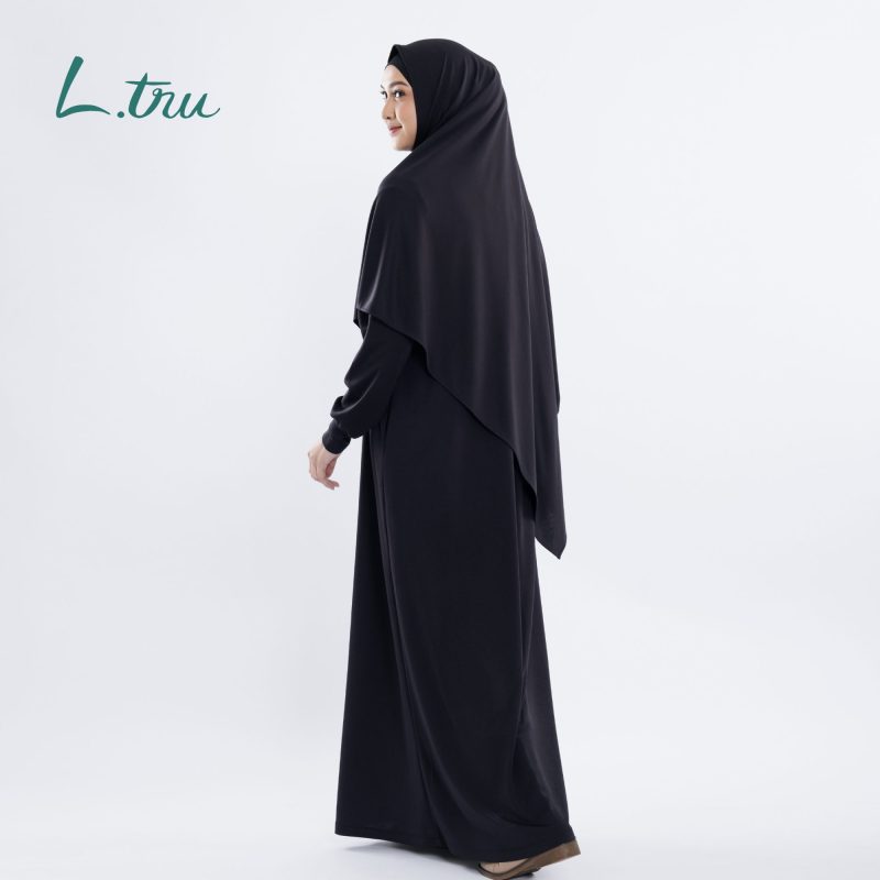 L.tru - Set Gamis Kaos anti Ketat I Set Backpleats truEasy