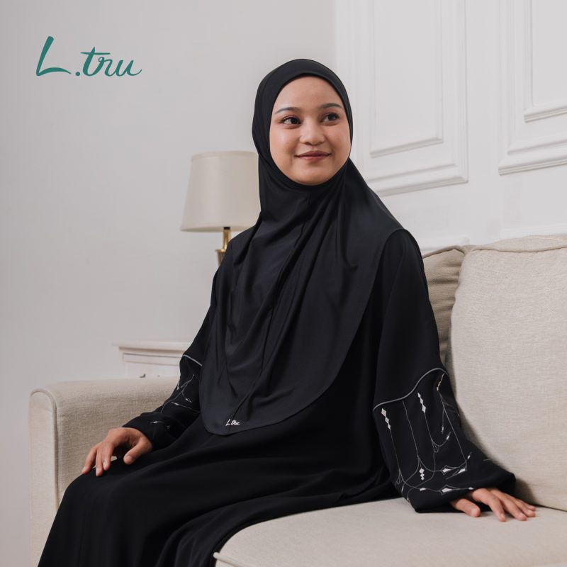 Safwa-Rib-Puff-Black-5 L.tru - Gamis Rib Puff Safwa | Special Ramadhan