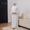 Safwa-Rib-Puff-White-1 L.tru - Gamis Rib Puff Safwa | Special Ramadhan