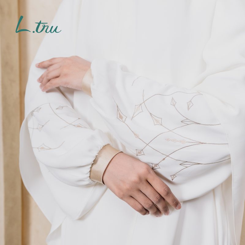 Safwa-Rib-Puff-White-7 L.tru - Gamis Rib Puff Safwa | Special Ramadhan