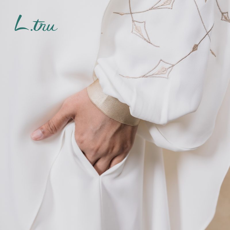 Safwa-Rib-Puff-White-8 L.tru - Gamis Rib Puff Safwa | Special Ramadhan