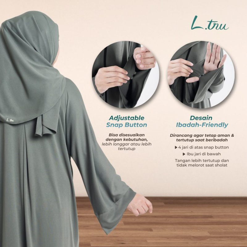 68 L.tru - Abaya 2in1 All Size | Potongan Jatuh, Slim Look & Big Size Friendly