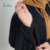 Abaya-2in1-Black-Fajr-Brown-5 L.tru - Abaya 2in1 All Size | Potongan Jatuh, Slim Look & Big Size Friendly