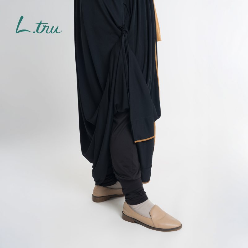 Abaya-2in1-Black-Fajr-Brown-6 L.tru - Abaya 2in1 All Size | Potongan Jatuh, Slim Look & Big Size Friendly