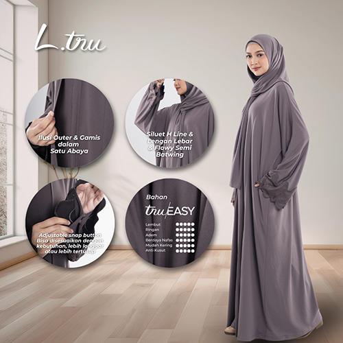 Shopee Decor+Etalase - 71 L.tru - Set Abaya Embroidery 2in1 | truEasy Series | Limited Edition