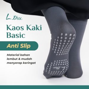 L.tru - Kaus Kaki Basic Anti Slip Premium Wanita | Anti Bakteri Nyaman untuk Umroh & Haji