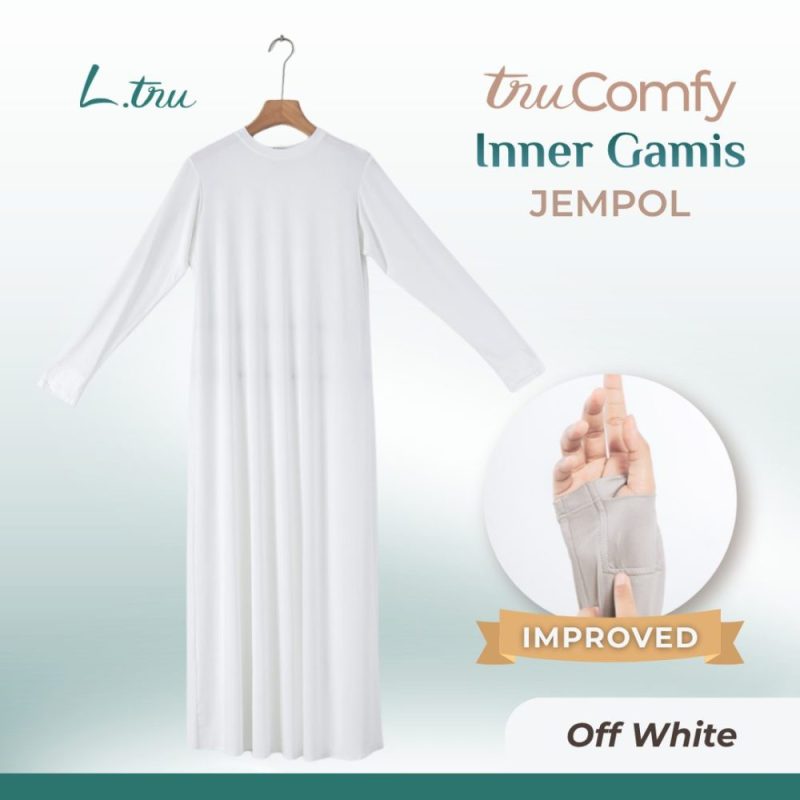 79 L.tru - Inner Gamis Muslimah Nyaman dengan Fitur Lubang Jempol | Inner Dress Wanita Muslim | Inner Gamis Umroh & Haji