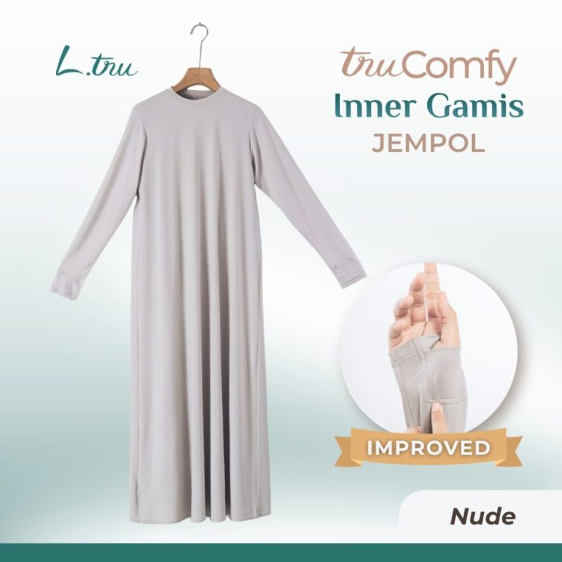 81 L.tru - Inner Gamis Muslimah Nyaman dengan Fitur Lubang Jempol | Inner Dress Wanita Muslim | Inner Gamis Umroh & Haji