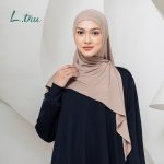 Ltru - truComfy Segitiga Instant | Hijab Segitiga Instan Wanita | Praktis & Mudah Styling | Ringan & Breathable - Natural Brown
